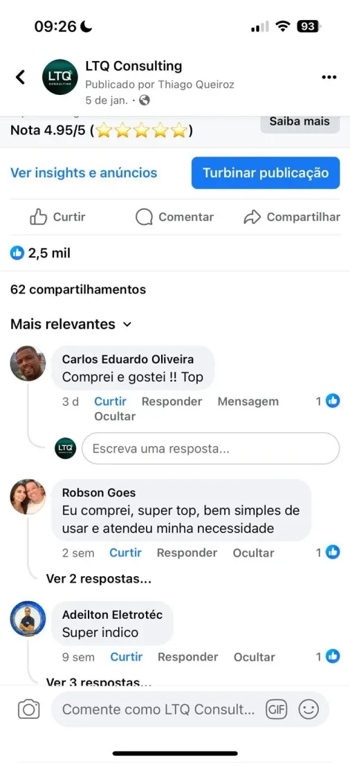 Conversa de WhatsApp com uma cliente da planilha